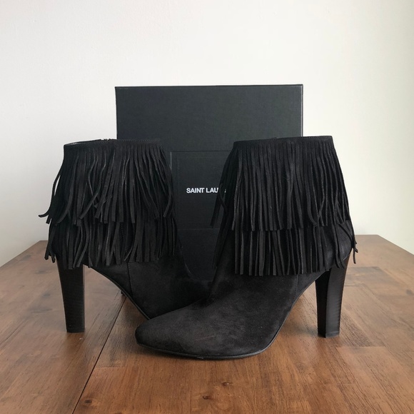 Saint Laurent Shoes - NIB Saint Laurent Fringe Booties